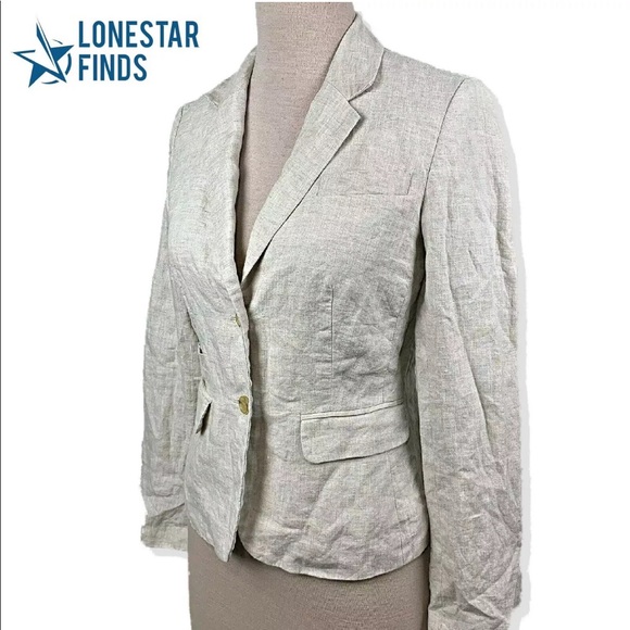 Banana Republic Factory Jackets & Blazers - Banana Republic Linen Jacket Blazer Sz 6 AA19